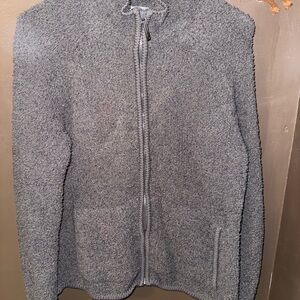 Women's Gray Full-Zip Sweater